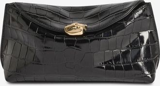 Flattered Rechteckige Lederclutch aus Animalprint Hanna