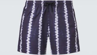 Commas Striped swim trunks