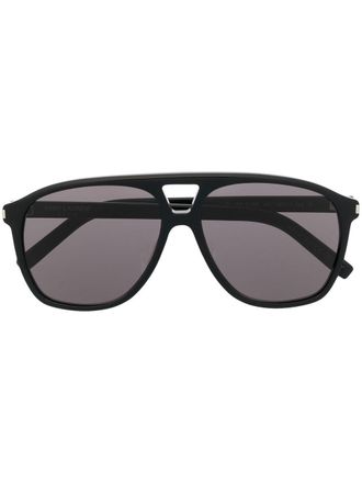 Saint Laurent Eyewear Occhiali da sole con montatura stile pilota - Nero