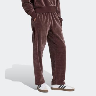adidas Sporthose ADIDAS SPORTSWEAR ALL SZN LUXE MIT OFFENEM SAUM, Damen, Gr. XXL, N-Gr, braun (shadow braun), Obermaterial: 100% Polyester, Hosen Sporthose