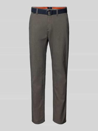 Mc Neal Slim Fit Chino mit G&uuml;rtel in Camel, Gr&ouml;&szlig;e 50