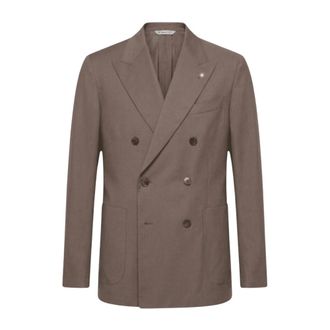 Manuel Ritz Blazers, male, Brown, Size: XL Trousers