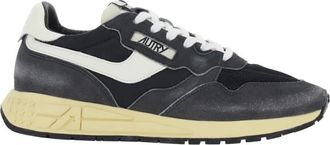 Autry Reelwind Low - Heren - Sneakers - Zwart - 42 EU - Katoen - Schoenen