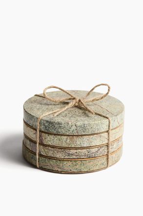 H&M 4er-Pack Marmoruntersetzer - Green