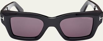 Tom Ford Mens Ilias Acetate Square Sunglasses