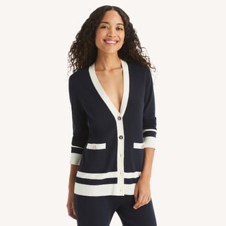Nautica Womens V-Neck Cardigan