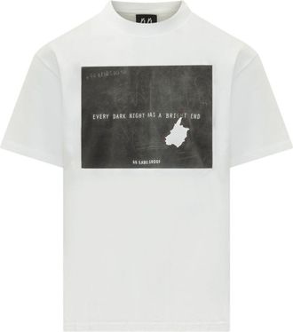 44 Label Group White Crew Neck T-Shirt