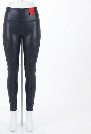 Spanx Womens Shiny Leggings In Black