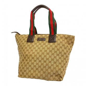 Gucci Brown Canvas Tote Bag (Pre-Owned)