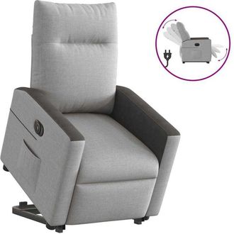 vidaXL Vidaxl - Sill&oacute;n El&eacute;ctrico Reclinable Elevable De Tela Gris Nube