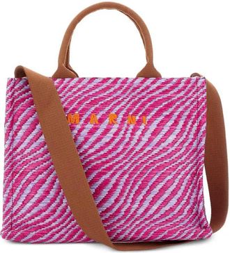 Marni Kleine Tragetasche mit Aufdruck