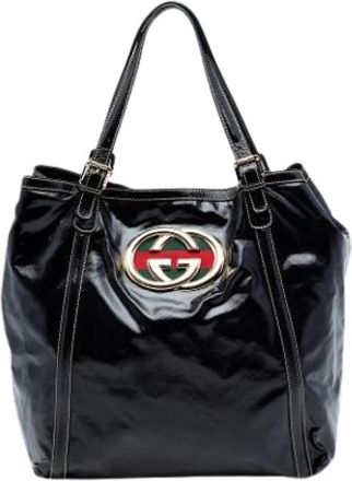 Gucci Pre-owned Tote Bags, female, Black, Size: ONE SIZE Pre-owned Britt Tote