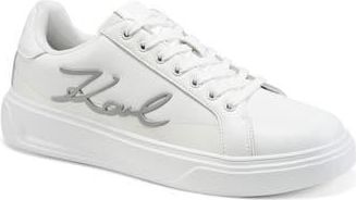 Karl Lagerfeld Hi Density Low Top Sneaker in White at Nordstrom Rack, Size 10.5