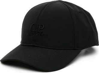 C.P. Company C.p. Company - Chrome-R Logo Cap - Heren - Accessoires - Zwart - Maat: ONE Size Zijde