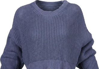 Valentino Ribbed-Knit Sweater - Gray