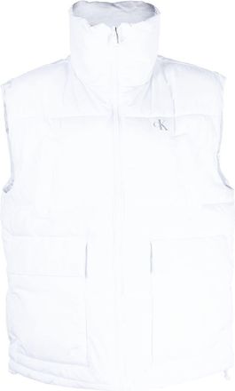 Calvin Klein Jeans logo-print padded gilet - women - Polyester/Polyamide/Polyester - S - White