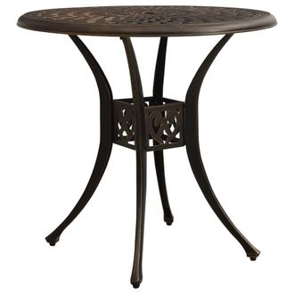 vidaXL Mesa De Jard&iacute;n Bronce Aluminio Fundido 78x78x72 Cm Vidaxl