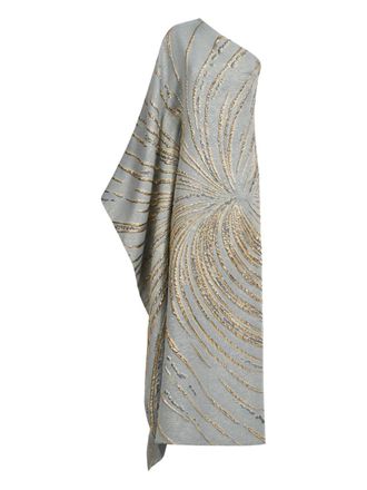 Taller Marmo Cannes asymmetrische maxi-jurk - Blauw