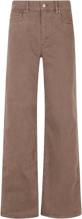 Paige Straight Jeans - Dames - Loose Fit Jeans - Bruin - W25 - Jeans