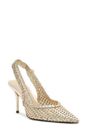 Arezzo Eva Slingback Stiletto Pump in Platino at Nordstrom, Size 6.5