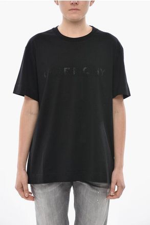 Givenchy Oversized Cotton T-Shirt with Crystal Logo size M