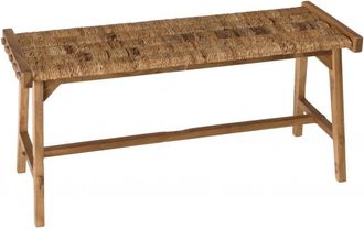 Macabane Banco con asiento de abac&aacute; natural de 100 cm