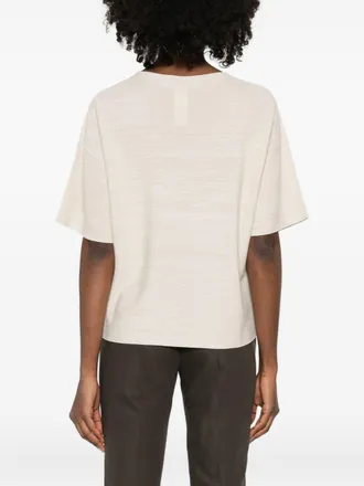 Fabiana Filippi Wool and Cotton Knit Sweater - Beige