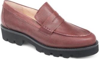 Patricia Green Vince Lug Sole Penny Loafer in Oxblood Leather at Nordstrom, Size 7.5