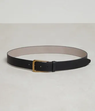 Brunello Cucinelli Black Leather Regular Womens Belt