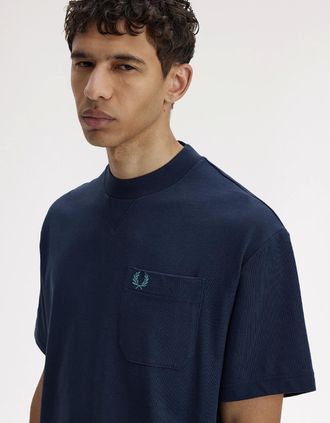 Fred Perry Mens Fred Perry Pocket Detail T-Shirt - Navy - Size: 42