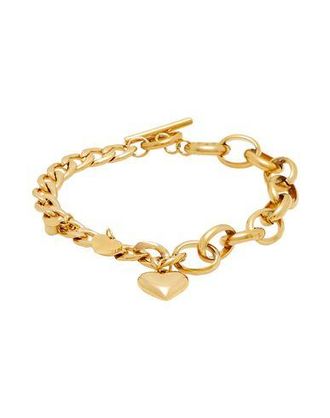 8 by YOOX CHAIN BRACELET WITH HEART PENDANTS