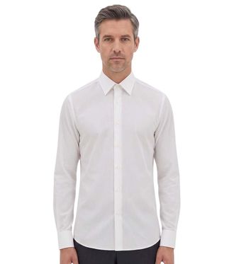 HUGO BOSS White Regular Solid Shirt
