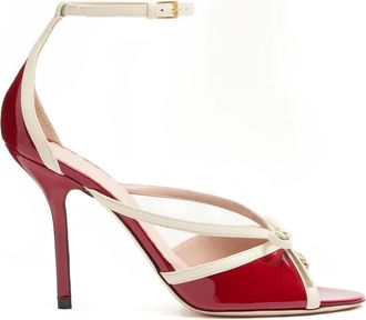 Valentino Garavani 100 mm VLogo Bow Bepointy sandalen - Rood