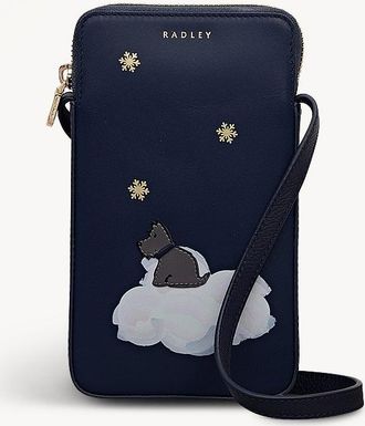 Radley London Dark Blue Medium Phone Cross Body Bag Its Written In The Snowflakes AW25 Radley London