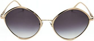 Bulgari Ladies Gold Tone Irregular Sunglasses 0BV6186K-20148G-1