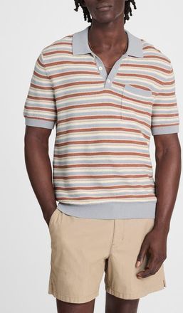 Madewell Cotton & Linen Sweater Polo in Solstice at Nordstrom, Size X-Large