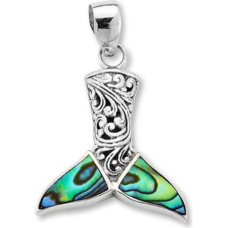 Samuel B. Abalone Whale Tail Pendant in Blue And Green at Nordstrom Rack