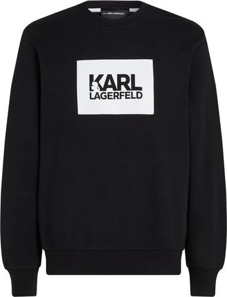 Karl Lagerfeld Felpa con stampa logo - Nero