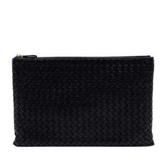 Bottega Veneta Pre-owned Clutches, female, Black, Size: ONE SIZE Pre-owned Leather Clutch