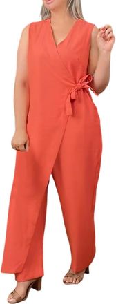 Generic Womens Casual V-Neck Cross Strap Jumpsuit, Jumpsuits for Women Dressy, Dressy Outfits, Summer Sleeveless High Waist Wide Leg One Piece Outfits, Jumpsu