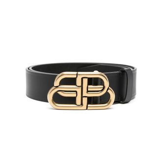 Balenciaga Black BB Buckle Belt