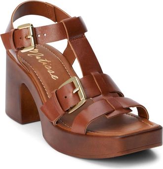 Matisse Footwear Womens Harrison Heeled Sandal In Cognac