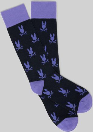 Psycho Bunny Mens All Over Bunny Dress Sock 400 NAVY / O/S