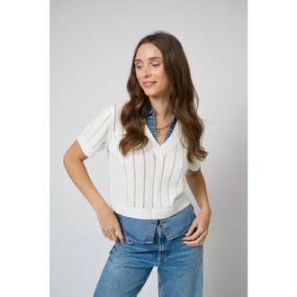 Central Park West Kendall Tencel Twofer in Ivory at Nordstrom, Size X-Small