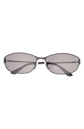 Balenciaga 65mm Oversize Oval Sunglasses in Black Black Grey at Nordstrom Rack