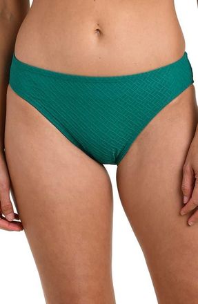 La Blanca Textured Tides Hipster Bikini Bottoms in Jungle at Nordstrom, Size 14