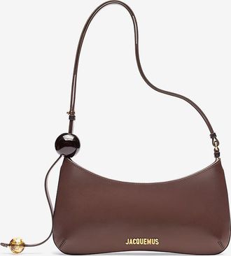 Jacquemus Schultertasche aus Glattleder Le Bisou Perle