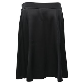 Giorgio Armani Armani A-Line Midi Skirt in Black Silk