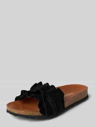 Verbenas Slipper aus echtem Leder Modell Rocio in Black, Gr&ouml;&szlig;e 37