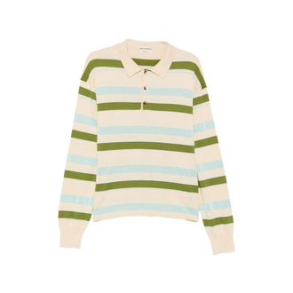 J.W.Anderson Striped Long-sleeve Polo Shirt